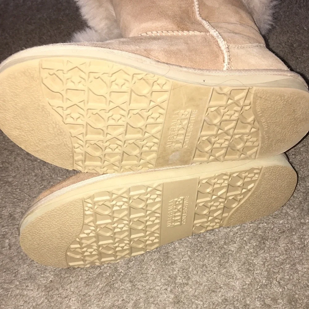 NWOT Australia Luxe Collection Leather Faux Fur Kids Nordic Sand